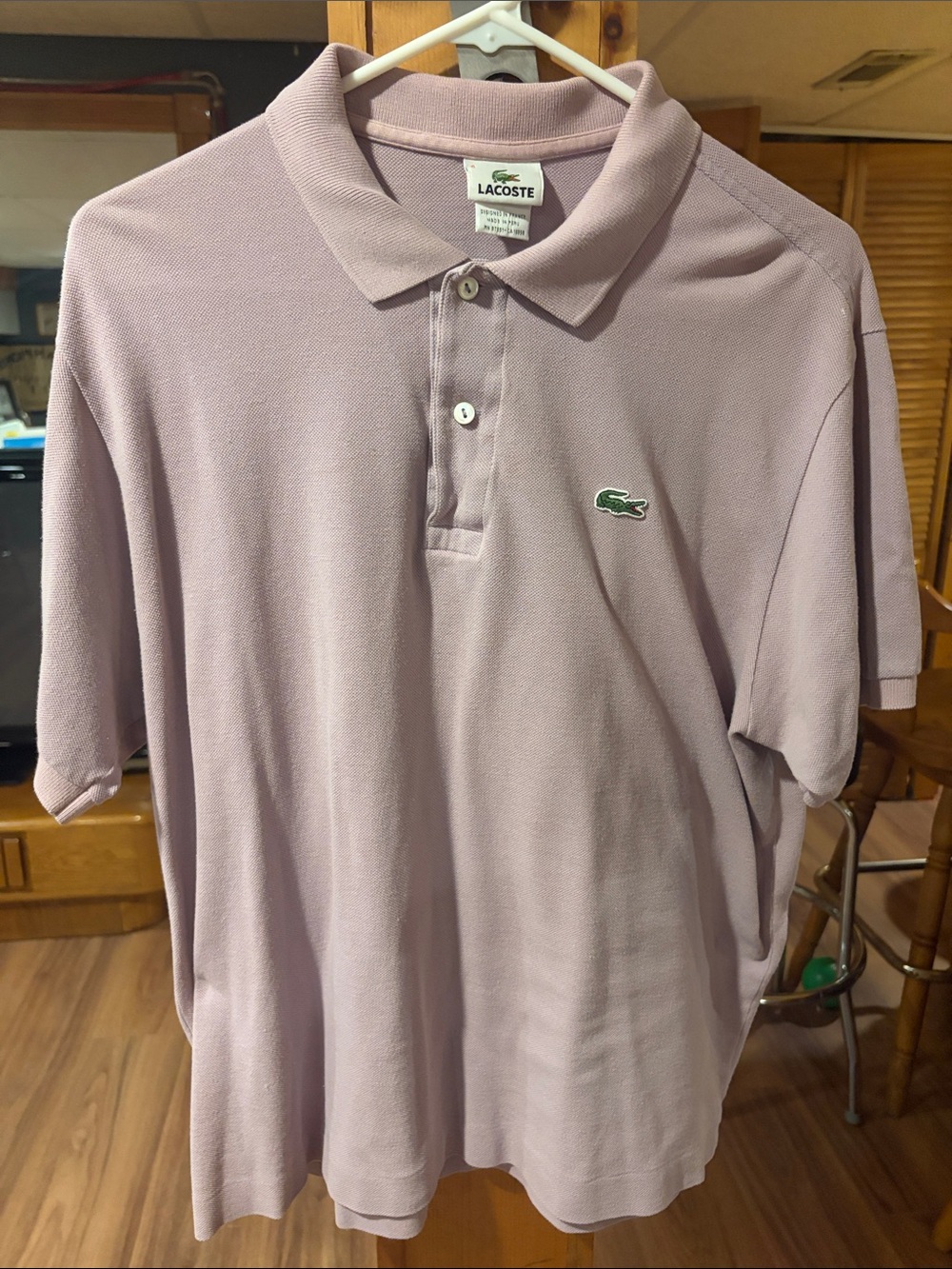 Lacoste Men’s Light Lavender Polo with Crocodile Logo